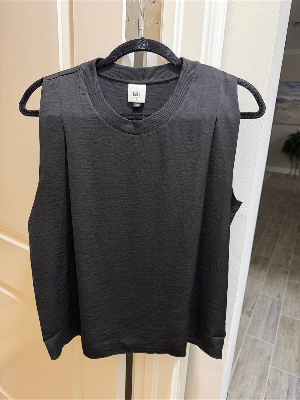 CAbi Complete Top Black Sleeveless Crewneck Tank